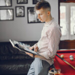 A nice guy playing a billiard
