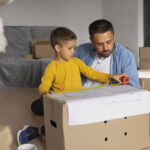 medium shot family ready move into new home